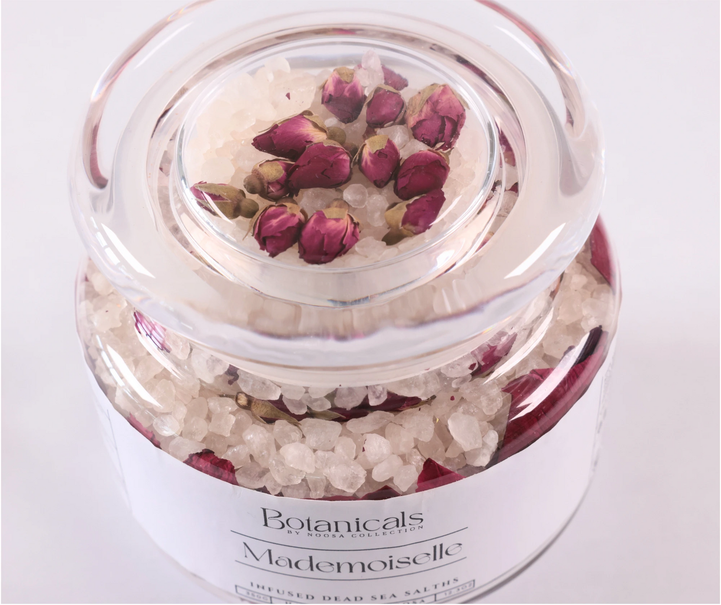 Perfect gift,Mademoiselle Botanicals' dead sea salts are infused with Ylang-ylang essential oil, rosebuds, and organic rose petals